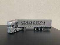 UITVERKOCHT! - Coles Scania R-Streamline Topline met schuifzeilen oplegger American Dream