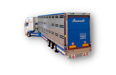 WSI DAF XF Super Space CAB MY2017 4x2 + Livestock trailer - 3 Axle Isoardi