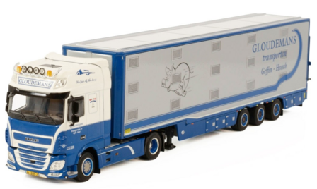 UITVERKOCHT! - WSI DAF XF Super Space Cab 4x2 Livestock Trailer - 3 Axle Gloudemans