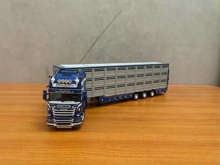 UITVERKOCHT! - Scania Streamline Topline 4x2 Livestock trailer 3 axcle Peeters - De Bakker